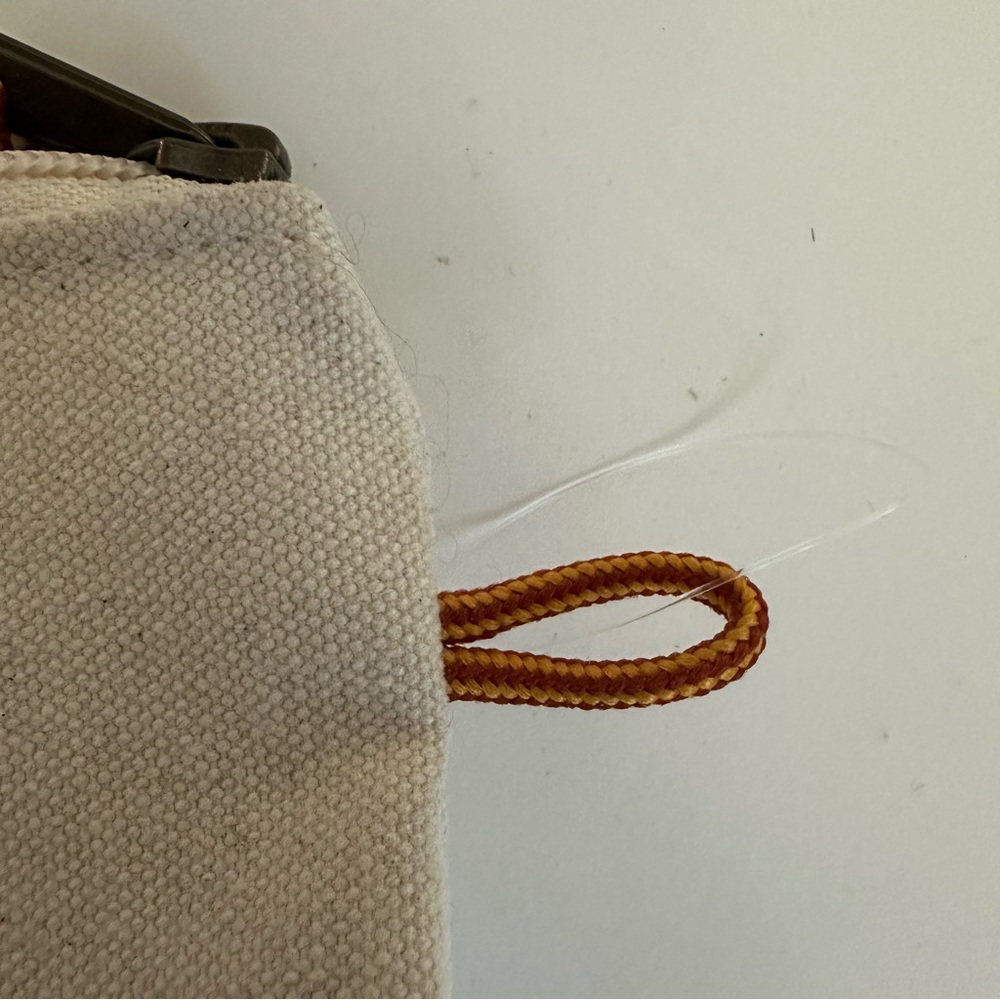 L.L. Bean Boat & Tote Plaid Toiletry Bag - Cream, Red, and Brown - Picture 3 of 5
